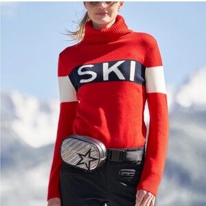 NWT Perfect moment merino wool turtleneck ski sweater